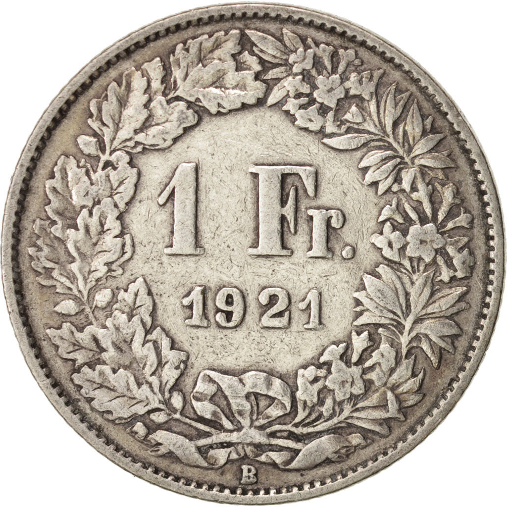 Münze, Schweiz, Franc, 1921, Bern, S+, Silber, KM:24
