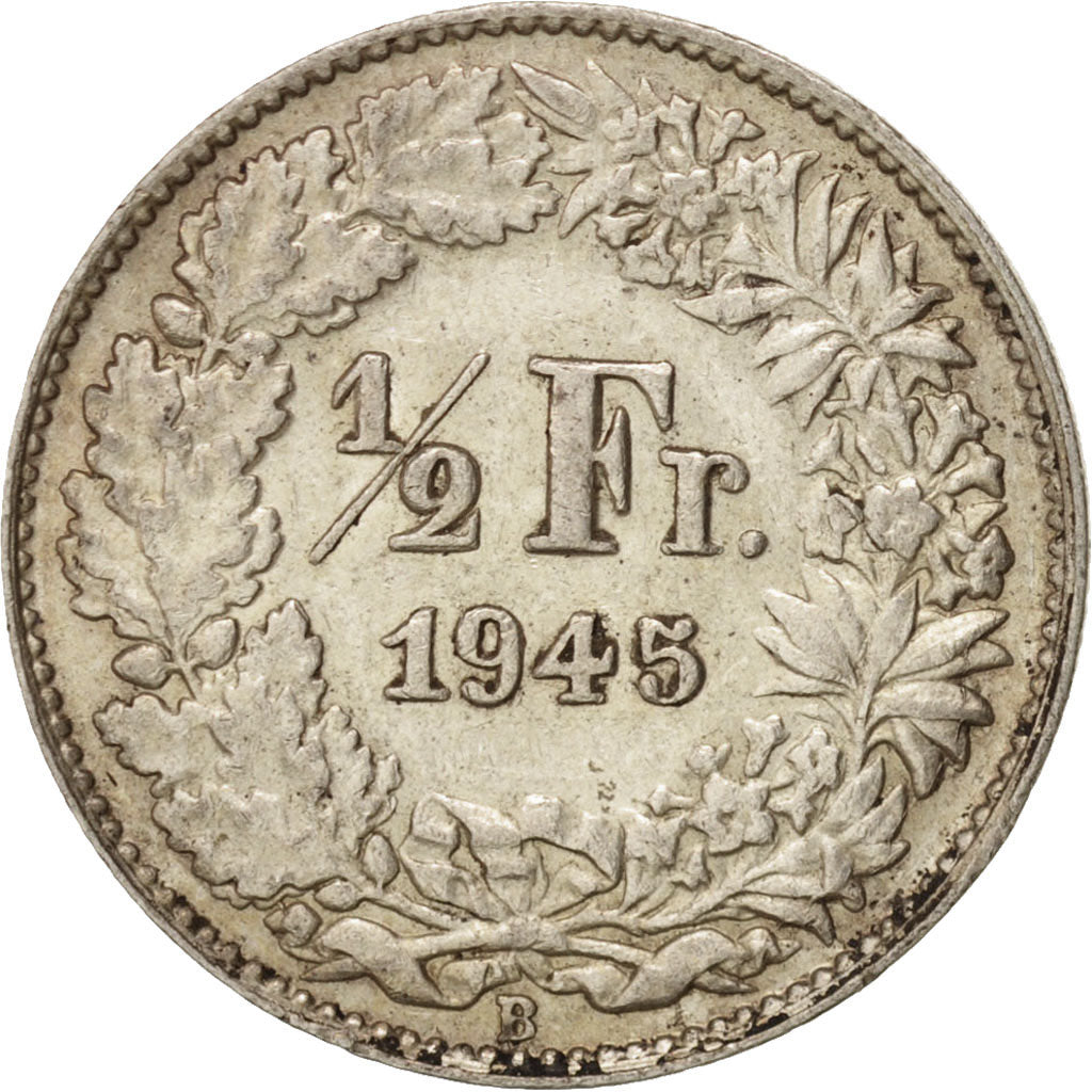 Monnaie, Suisse, 1/2 Franc, 1945, Bern, SUP, Argent, KM:23