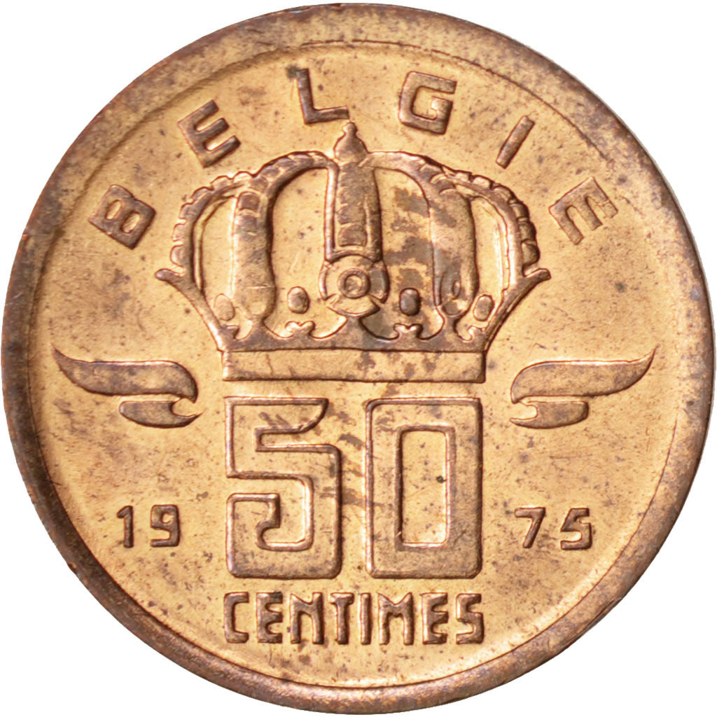 Monnaie, Belgique, Baudouin I, 50 Centimes, 1975, SUP+, Bronze, KM:149.1