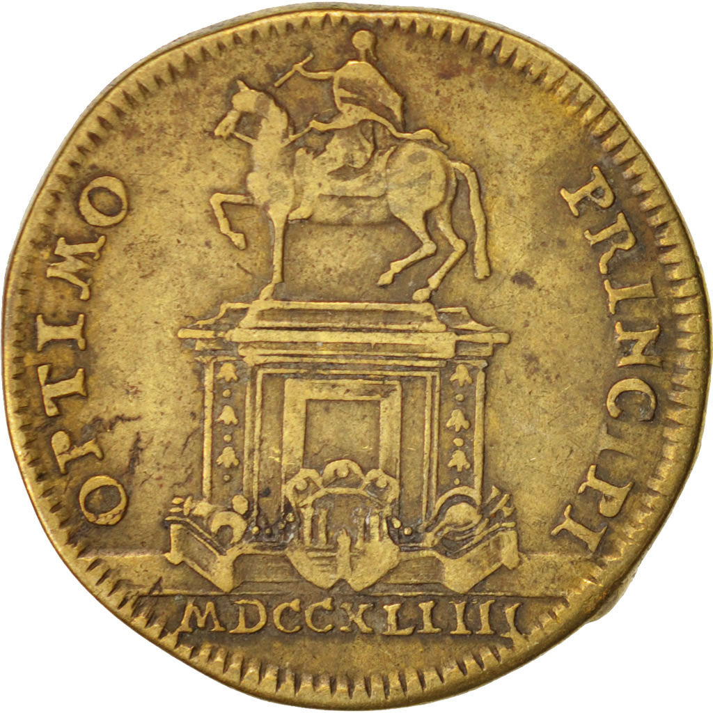 France, Jeton, Royal, Louis XV, 1744, TB, Laiton