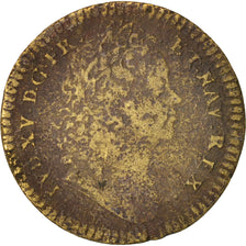 Francia, Token, Royal, Philippe d'Orléans régent, Louis XV, BC, Latón