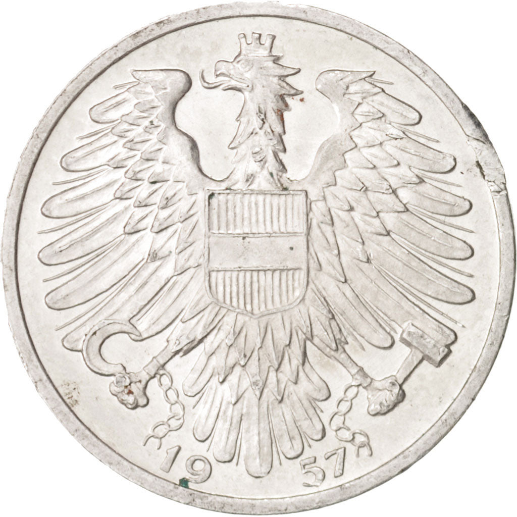 Munten, Oostenrijk, Schilling, 1957, UNC-, Aluminium, KM:2871