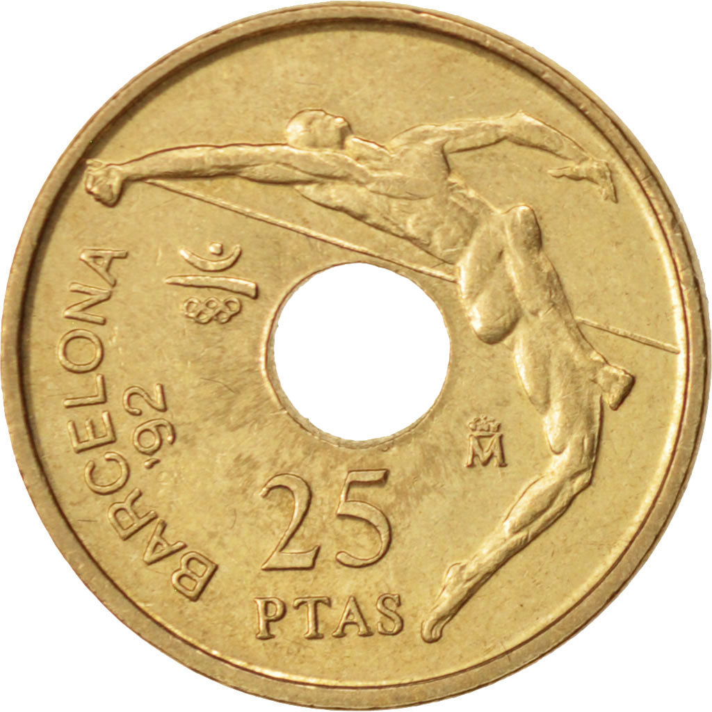 Monnaie, Espagne, Juan Carlos I, 25 Pesetas, 1991, Madrid, SUP, Aluminum-Bronze