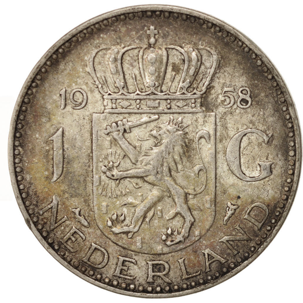 Monnaie, Pays-Bas, Juliana, Gulden, 1958, TTB+, Argent, KM:184