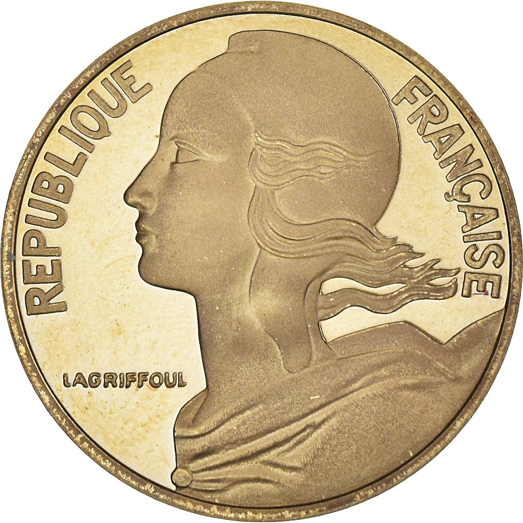 Moeda, França, Marianne, 10 Centimes, 1996, Paris, Proof, MS(64)