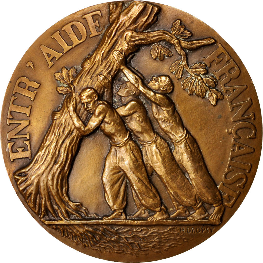 Frankrijk, Medal, Entr'aide Française, Politics, Society, War, PR, Bronze
