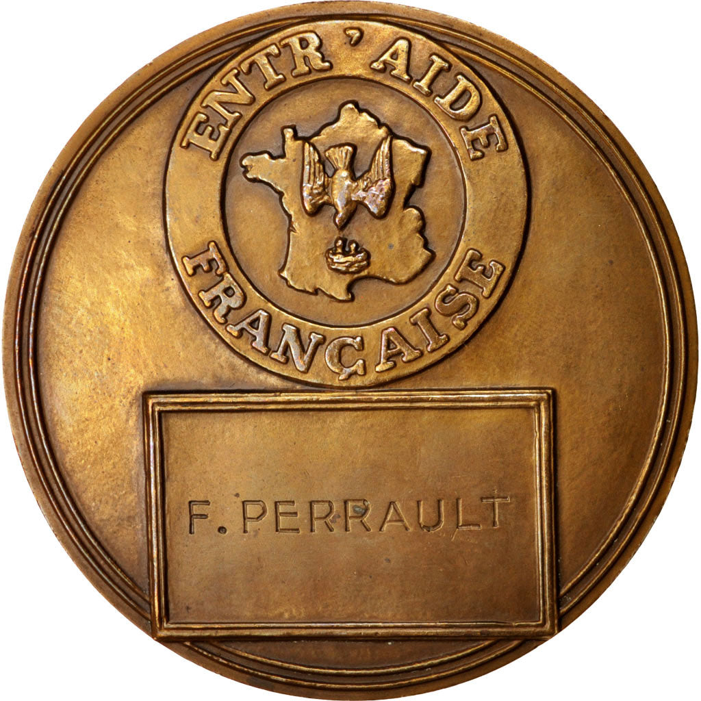 Frankrijk, Medal, Entr'aide Française, Politics, Society, War, PR, Bronze