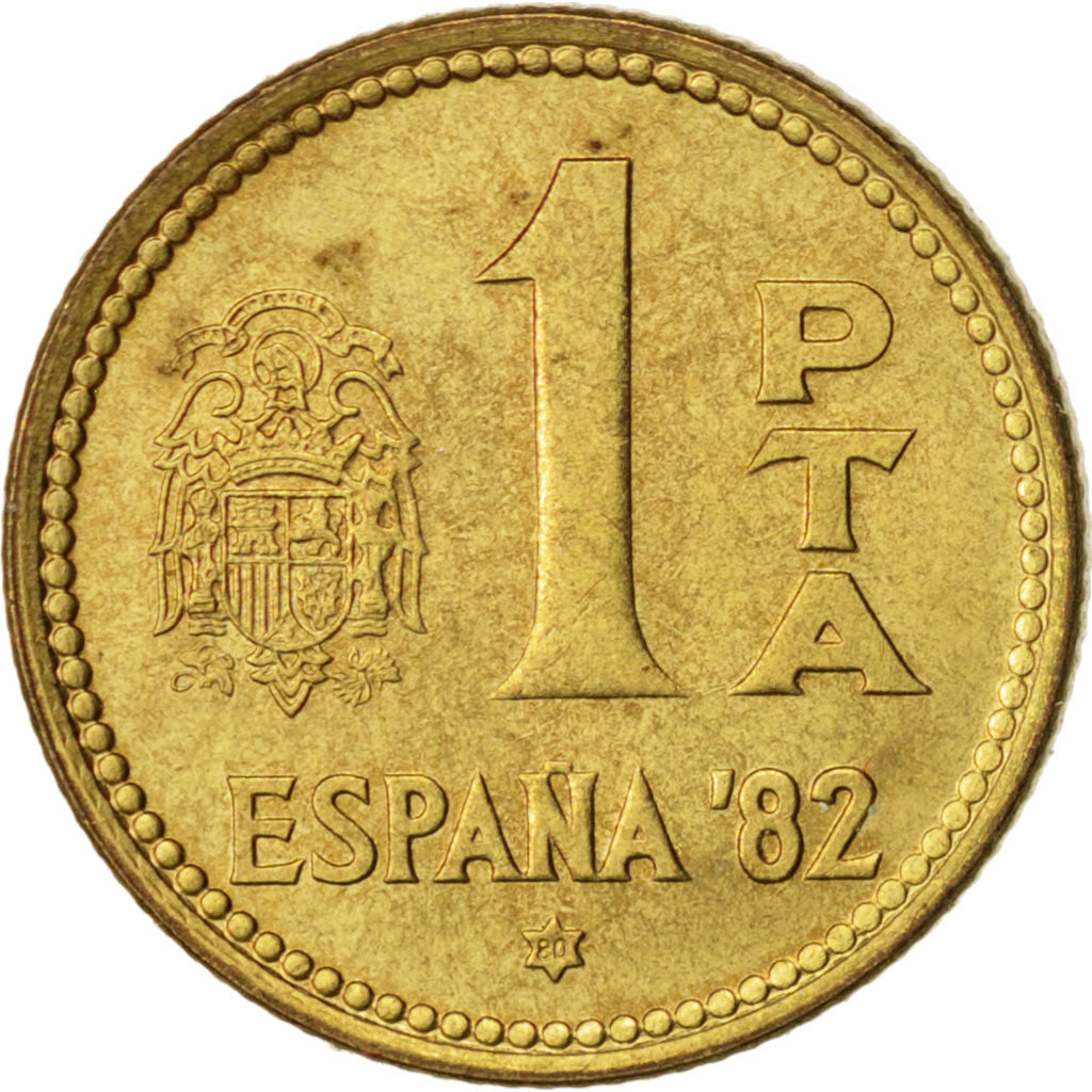 Coin, Spain, Juan Carlos I, Peseta, 1980, MS(65-70), Aluminum-Bronze, KM:806