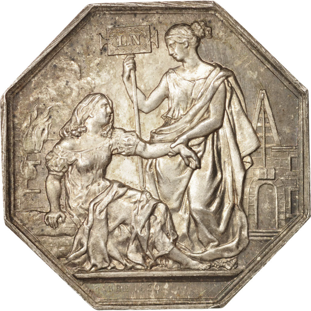 France, Token, Insurance, La Nationale, 1817, Barre, AU(55-58), Silver