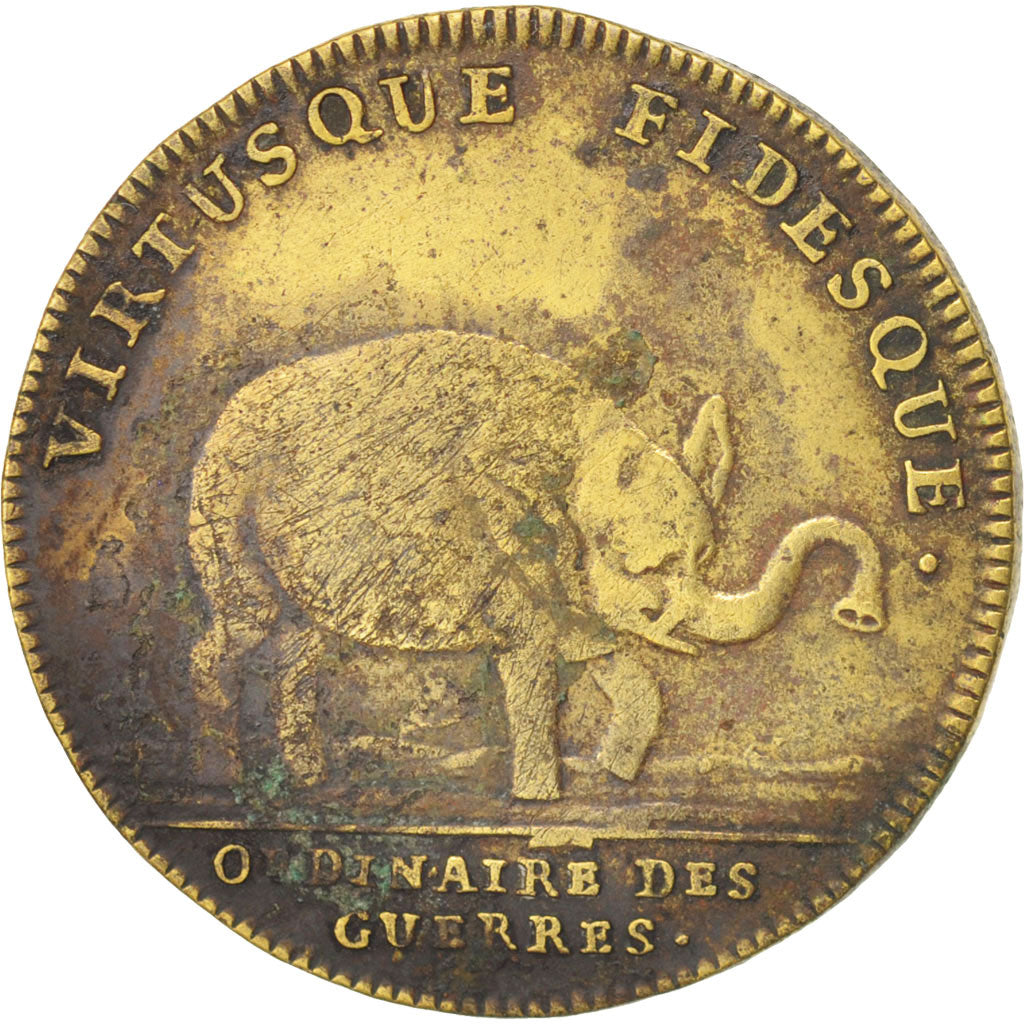 France, Jeton, Royal, Ordinaire des Guerres, Louis XIV, 1702, TTB, Laiton
