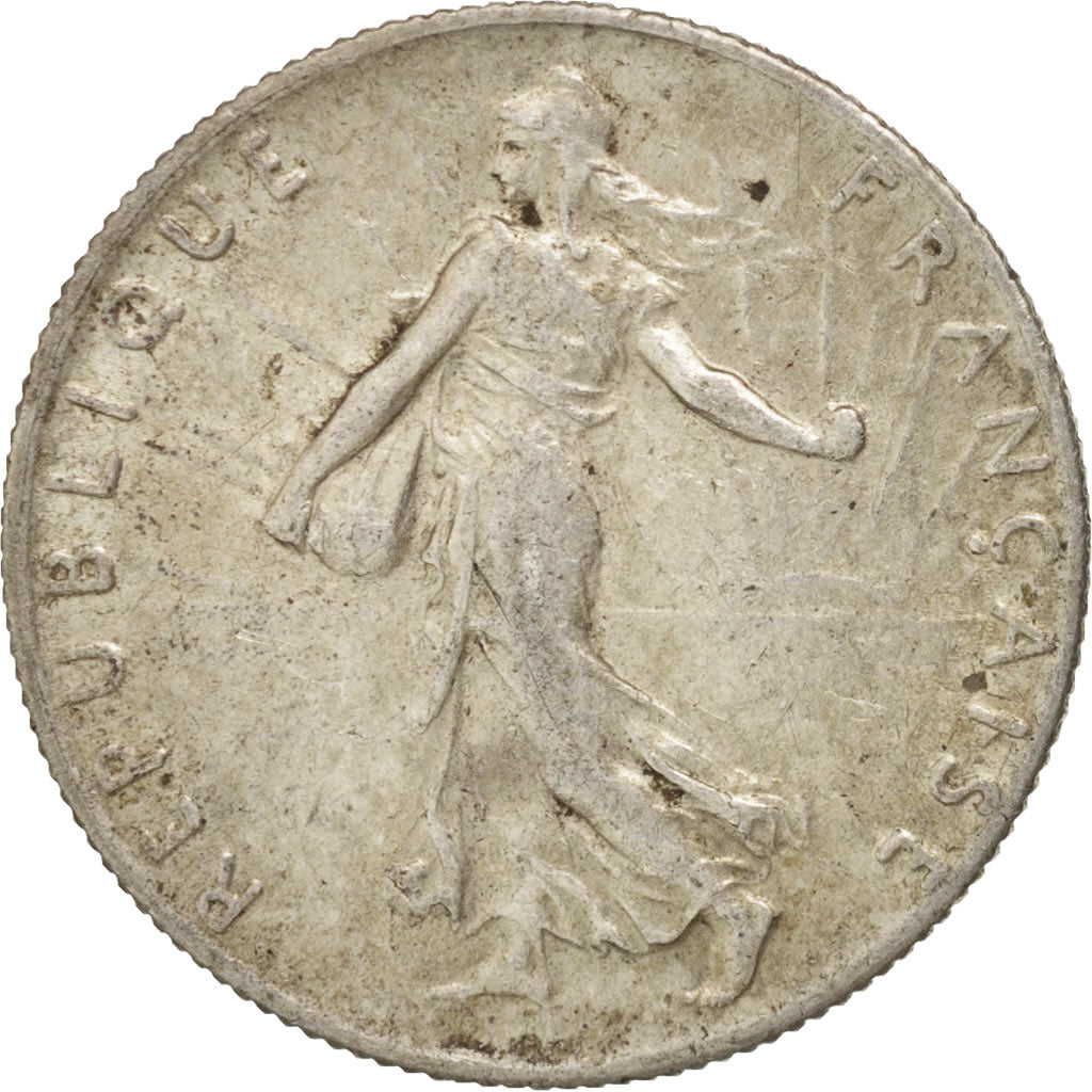 Coin, France, Semeuse, 50 Centimes, 1917, Paris, AU(50-53), Silver, KM:854