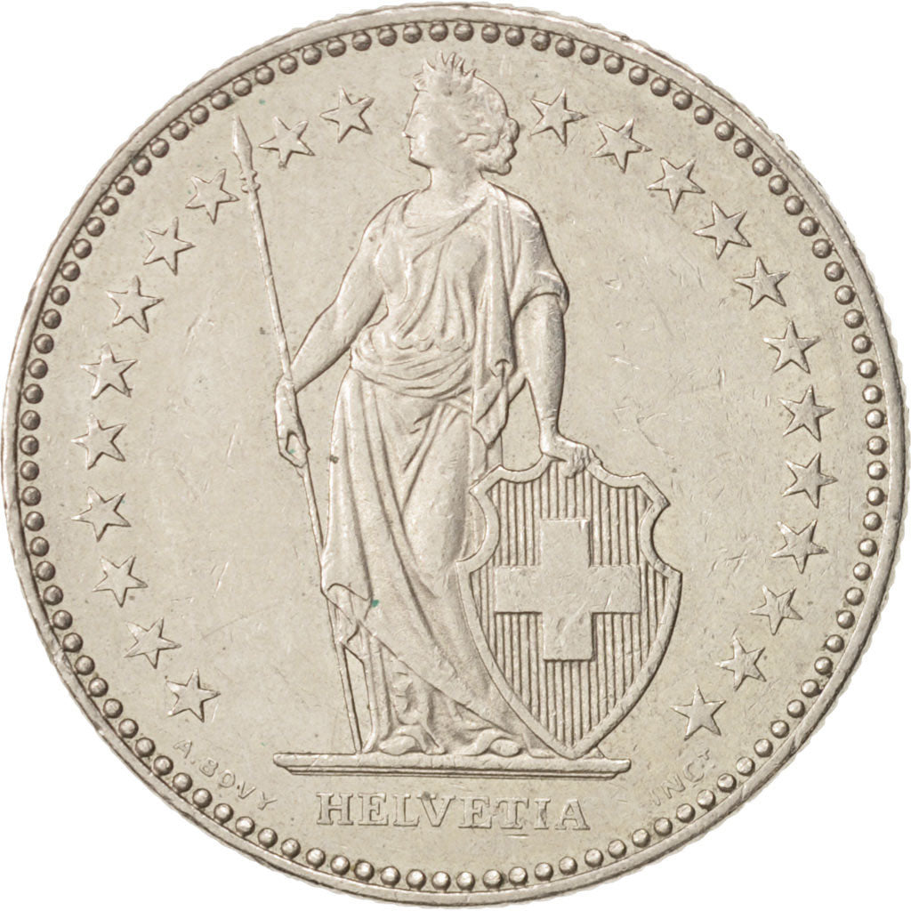 Coin, Switzerland, 2 Francs, 1994, Bern, AU(50-53), Copper-nickel, KM:21a.3