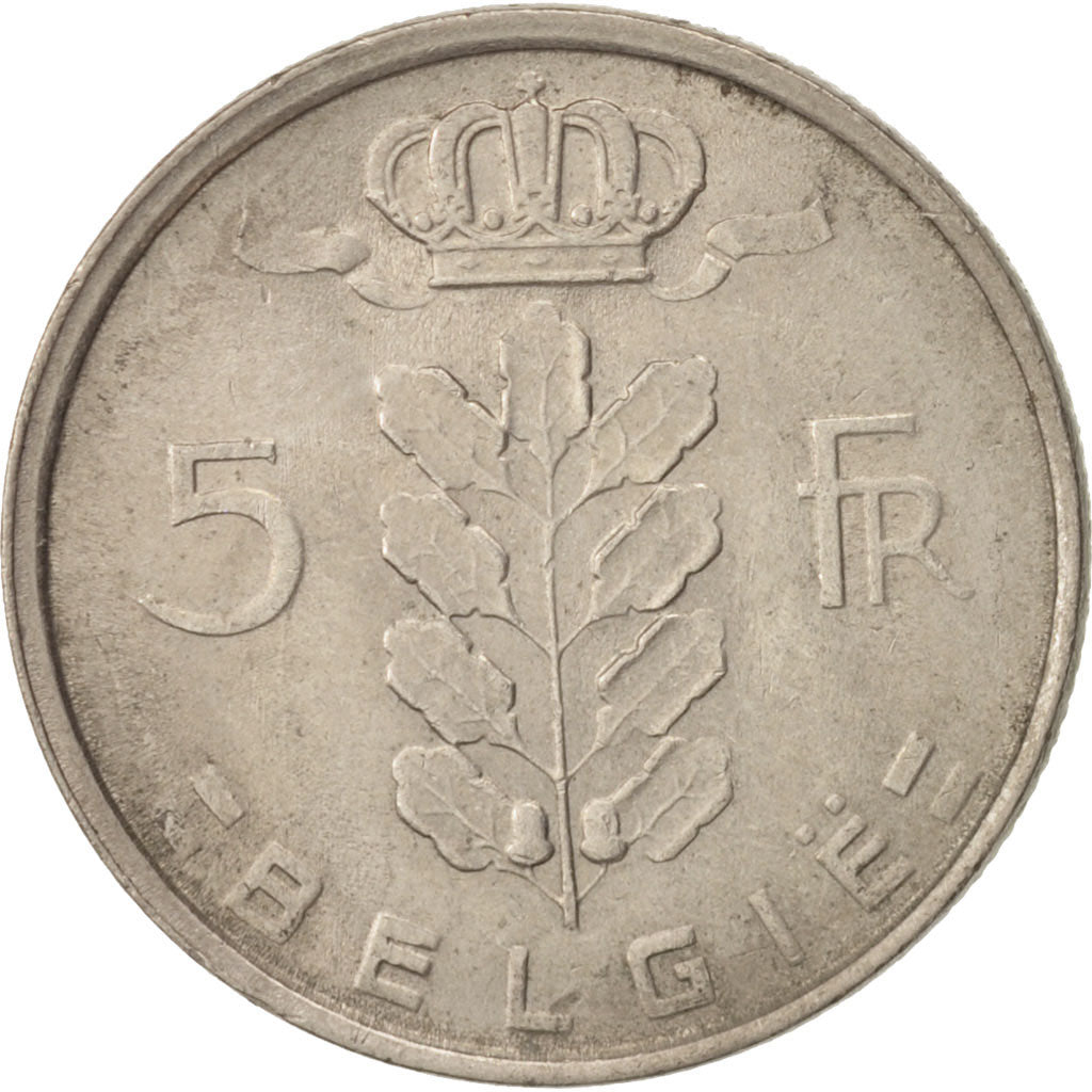 Coin, Belgium, 5 Francs, 5 Frank, 1974, AU(55-58), Copper-nickel, KM:135.1