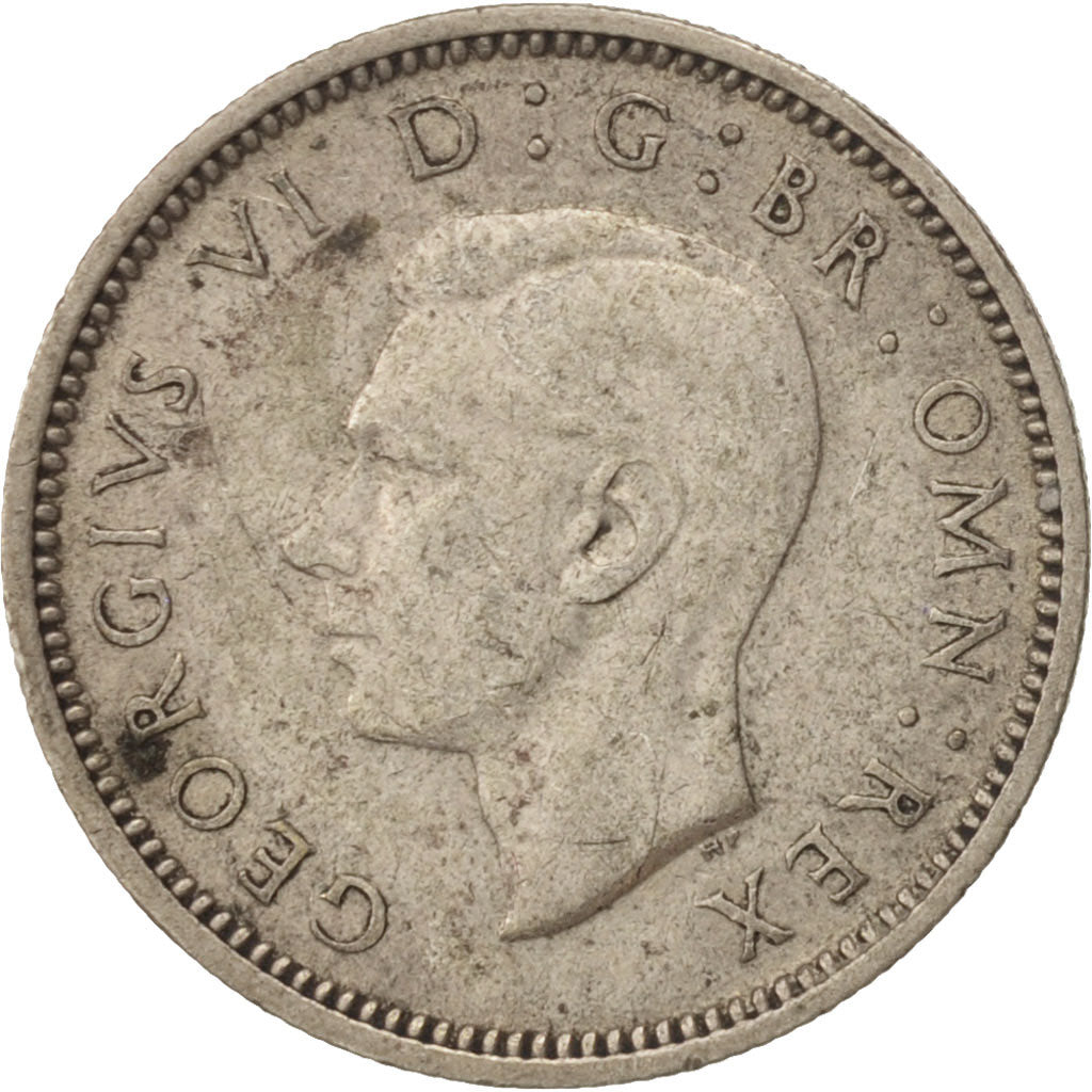 Coin, Great Britain, George VI, 6 Pence, 1942, VF(30-35), Silver, KM:852