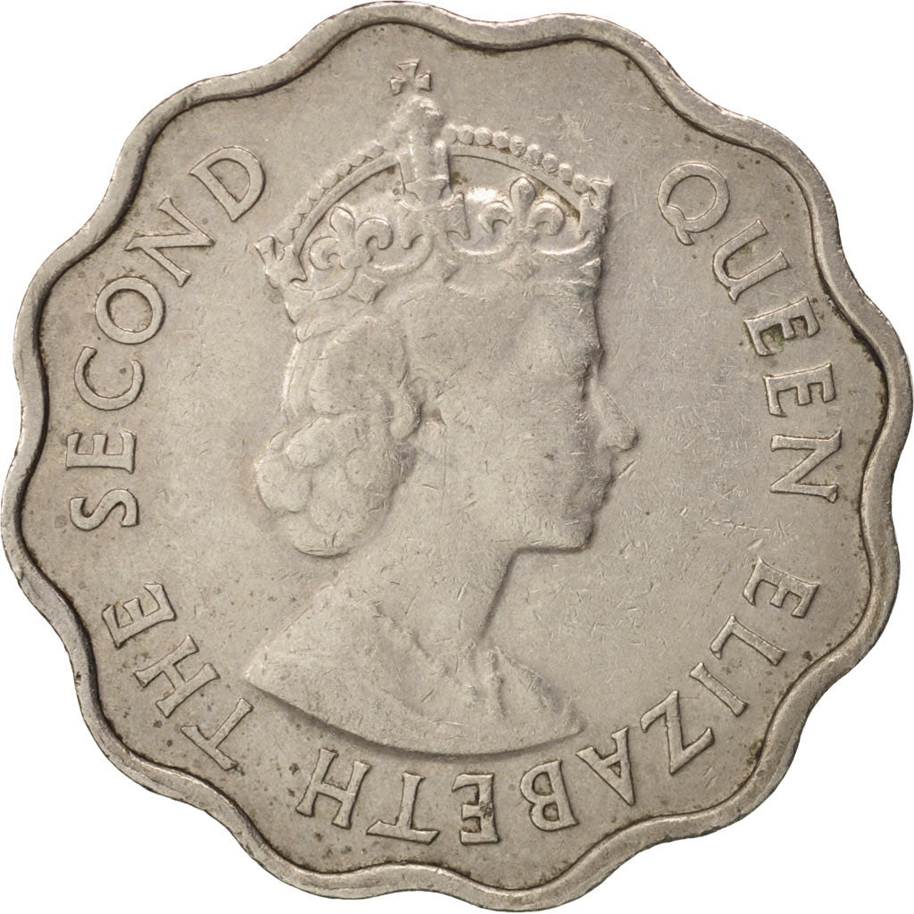 Coin, Mauritius, Elizabeth II, 10 Cents, 1971, EF(40-45), Copper-nickel, KM:33