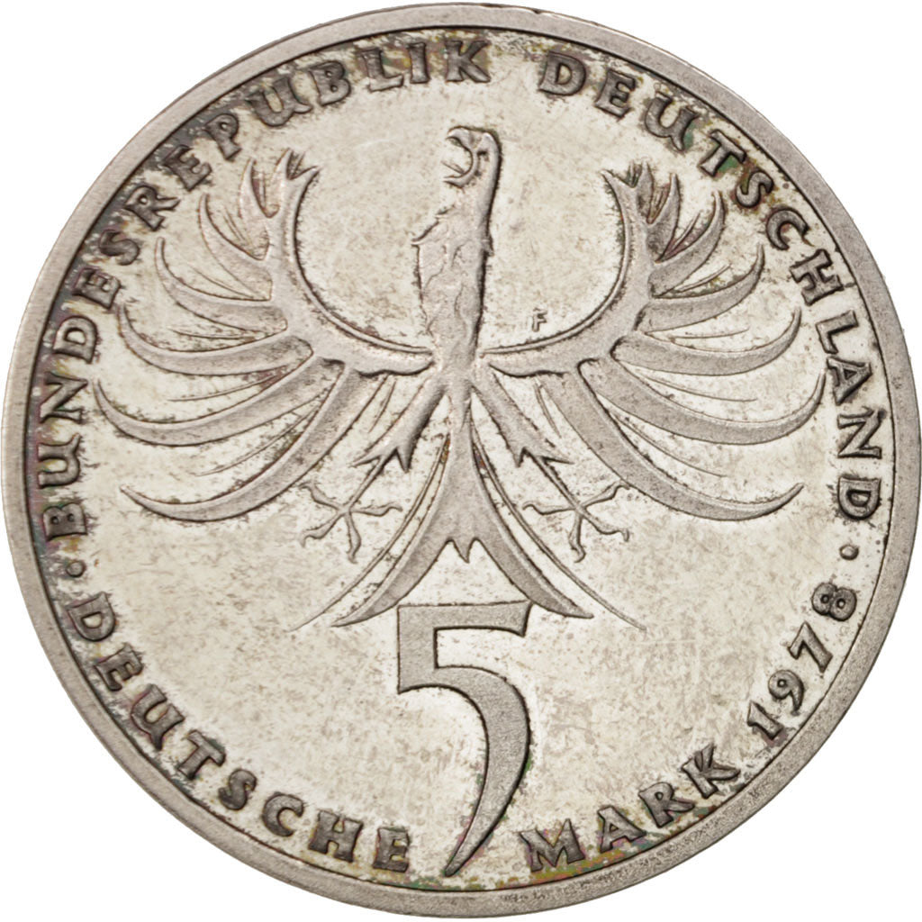 Coin, GERMANY - FEDERAL REPUBLIC, 5 Mark, 1978, Stuttgart, Germany, MS(63)