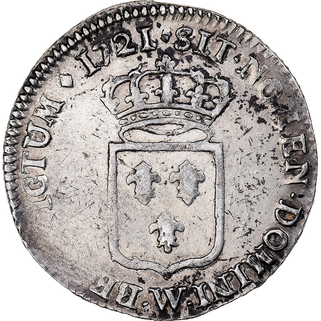 França, Louis XV, 1/3 écu de France, 1721, Lille, Prata, EF(40-45)