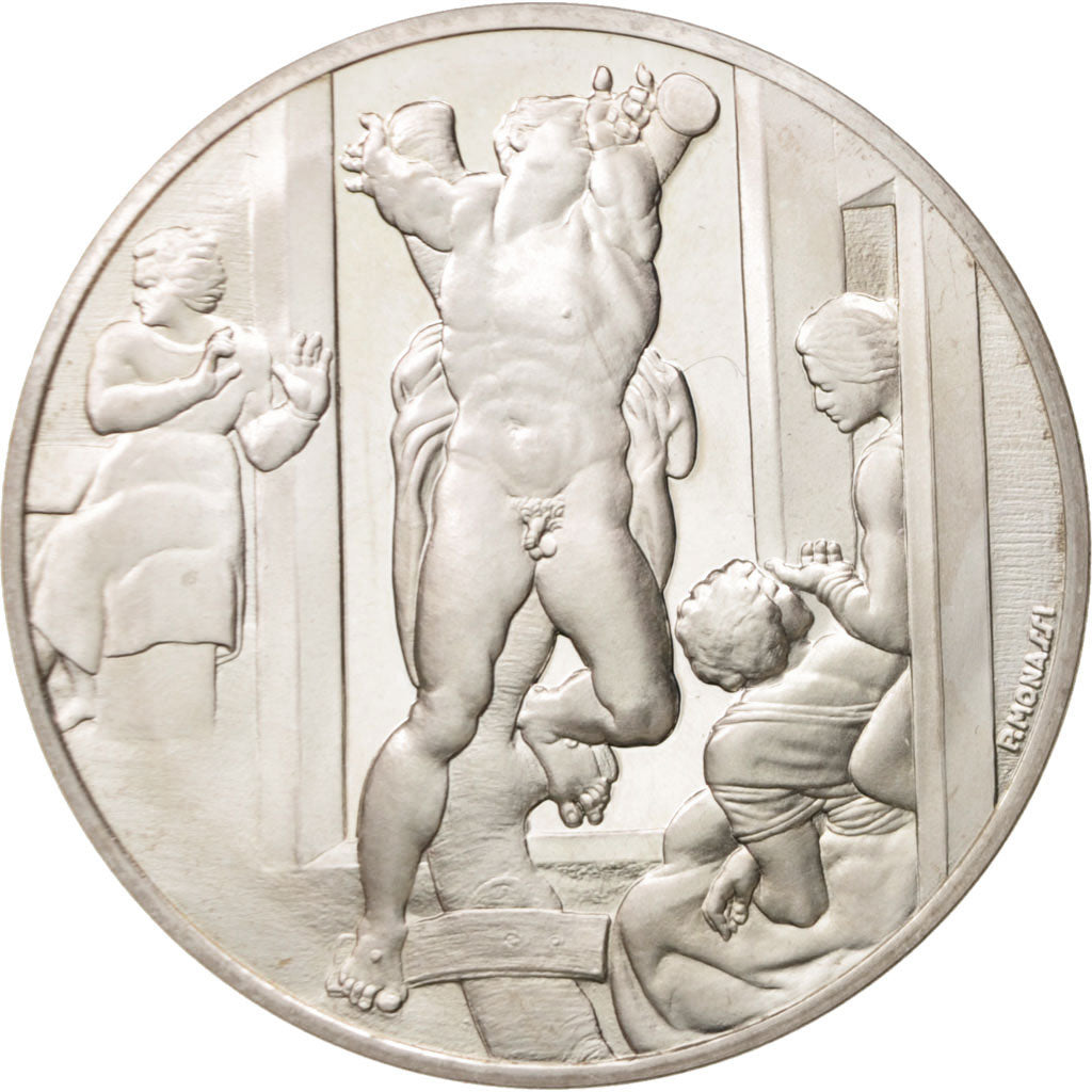 Francja, Medal, Le génie de Michel Ange, La Mort d'Aman, Sztuka i Kultura