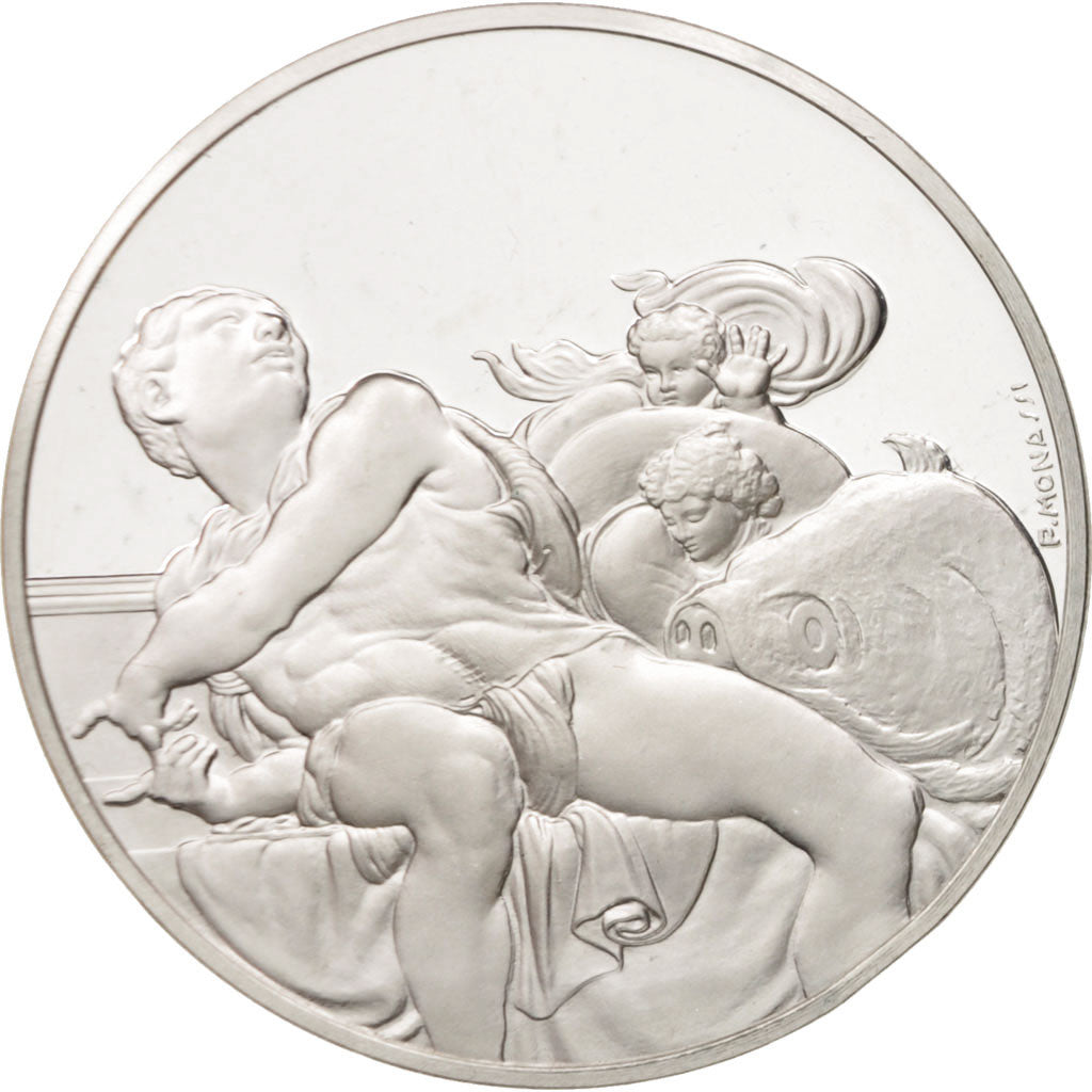 France, Medal, Le génie de Michel Ange, Le Prophète Jonas, Arts & Culture