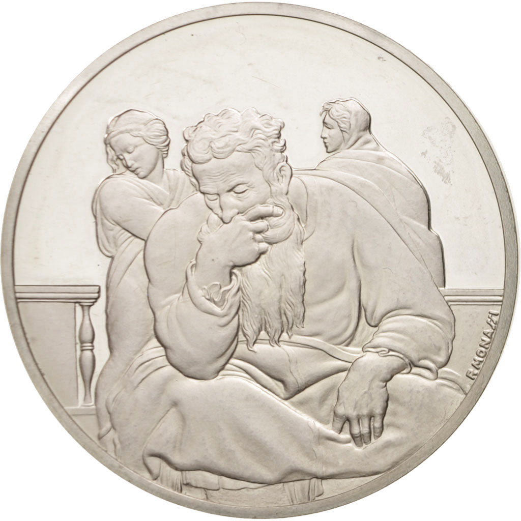 Frankreich, Medal, Le génie de Michel Ange, Le prophète Jérémie, Arts &