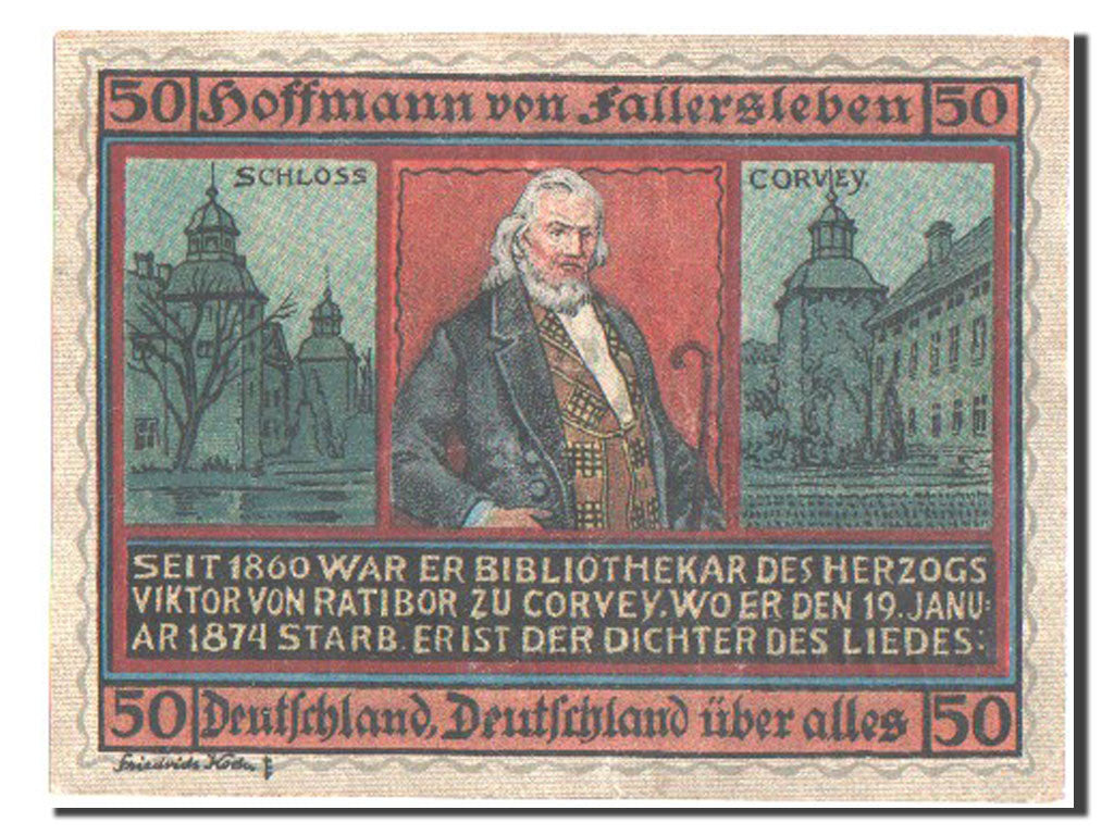 Billete, Alemania, Hoxter Stadt, 50 Pfennig, 1922, SC, Mehl:618.1