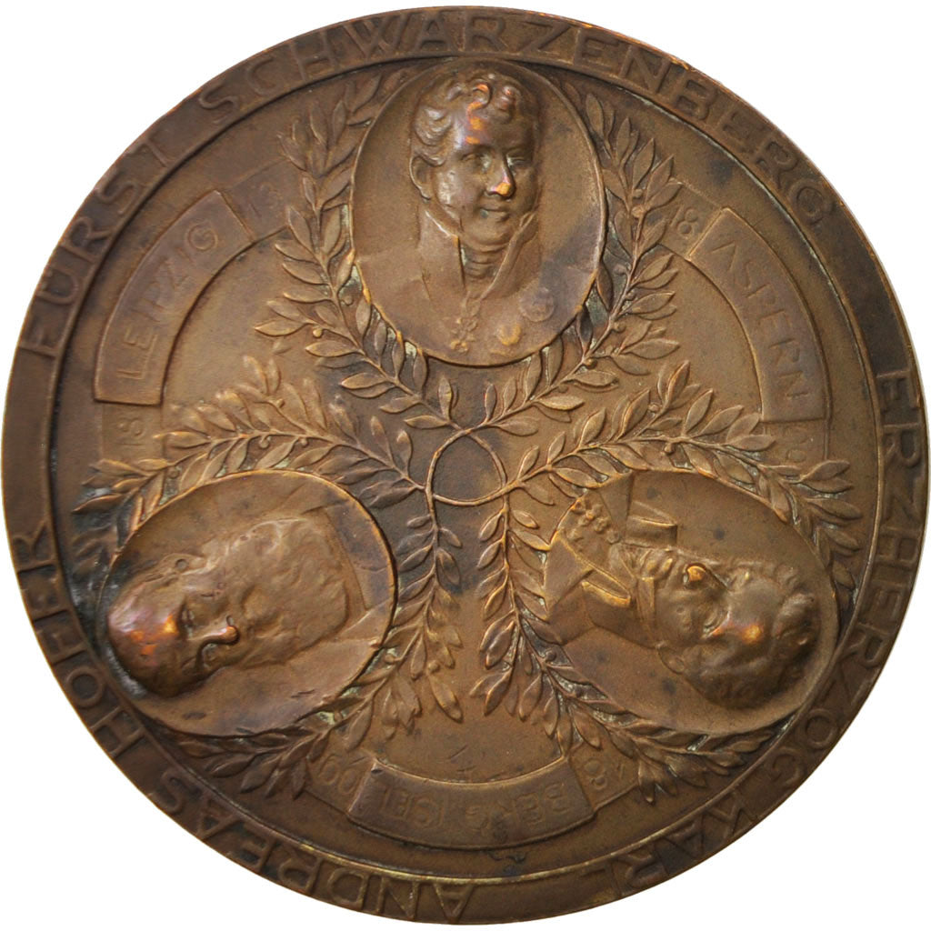 Autriche, Médaille, 100e anniversaire de la campagne napoléonienne, 1913, Bronze