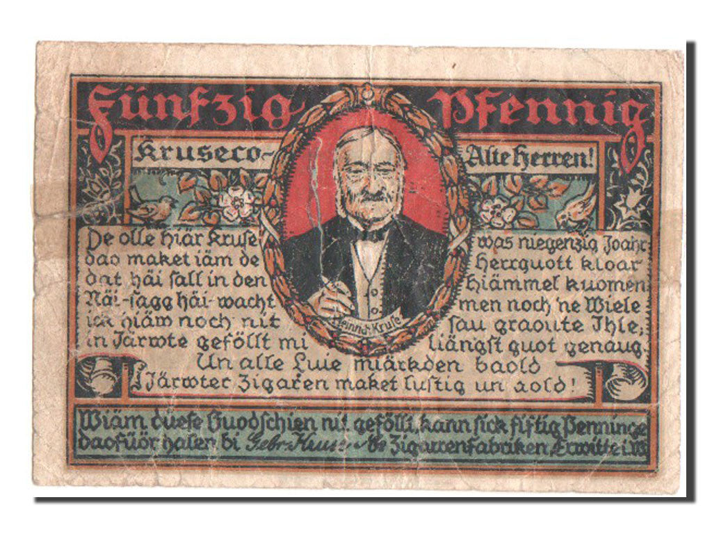 Banconote, Germania, Westfalen, 50 Pfennig, MB, Mehl:350.1