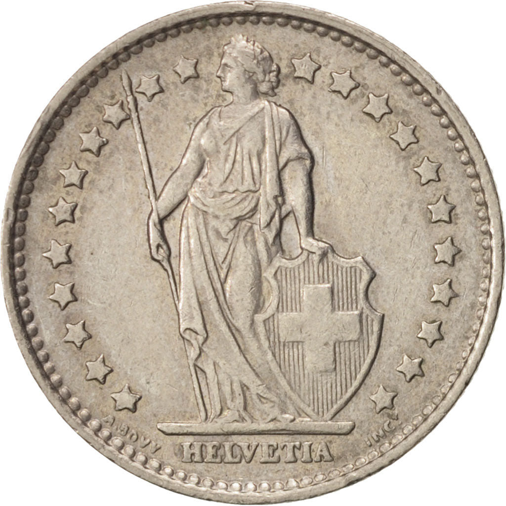 Coin, Switzerland, Franc, 1968, Bern, AU(55-58), Copper-nickel, KM:24a.1