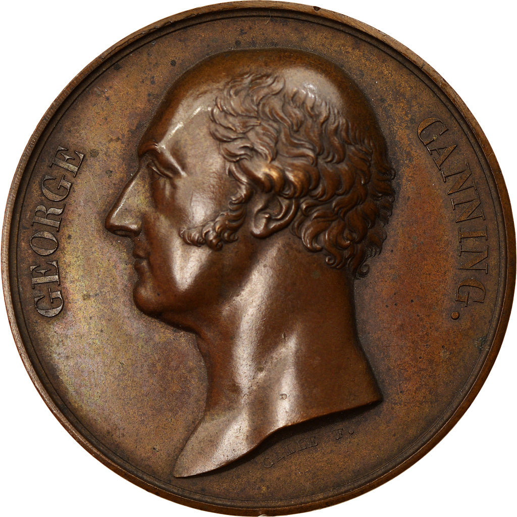 Great Britain, Medal, Décès de George Canning, Politics, Society, War, 1827