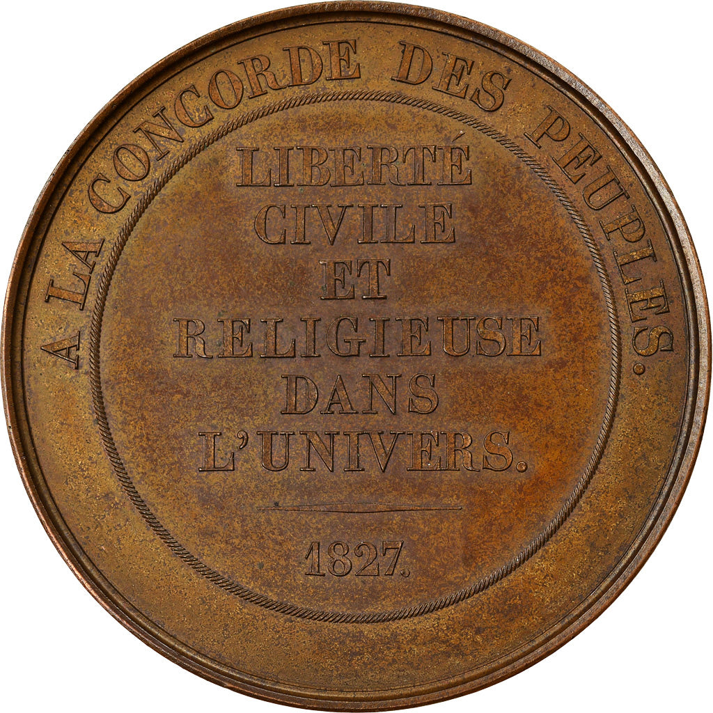Great Britain, Medal, Décès de George Canning, Politics, Society, War, 1827