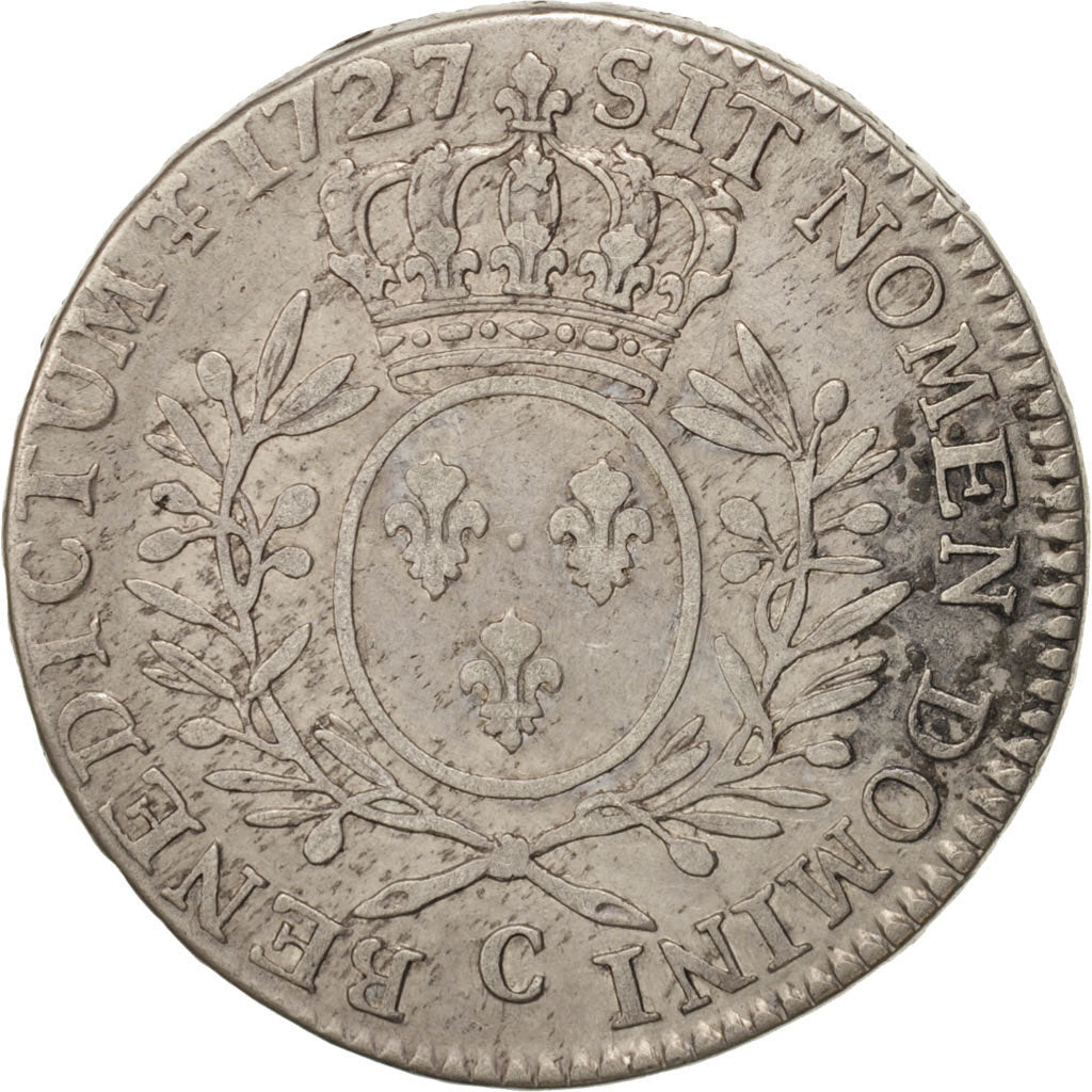Coin, France, Louis XV, 1/2 Écu aux branches d'olivier, 1/2 ECU, 44 Sols, 1727