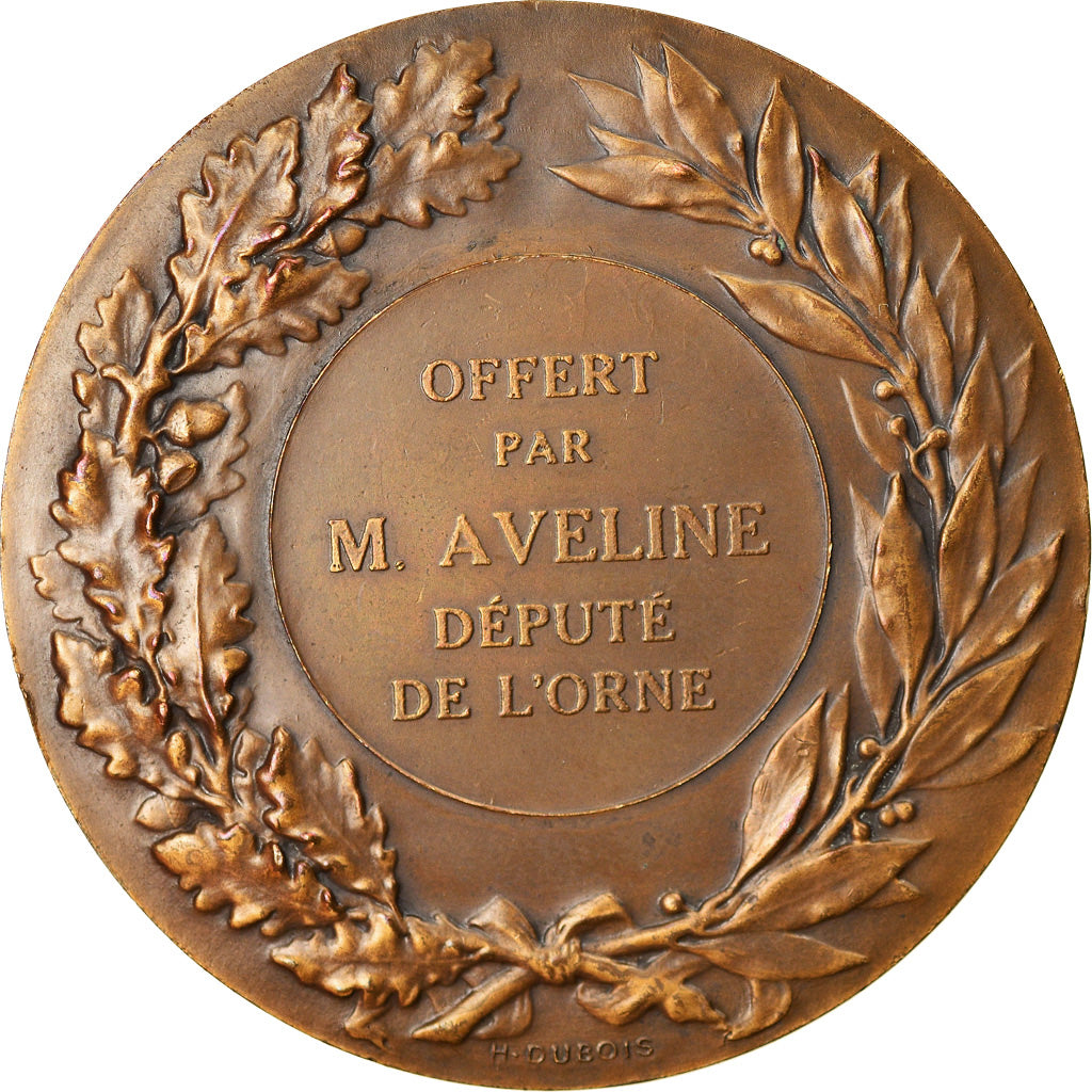 France, Médaille, Cérès, offert par M. Aveline, Député de l'Orne, Politics