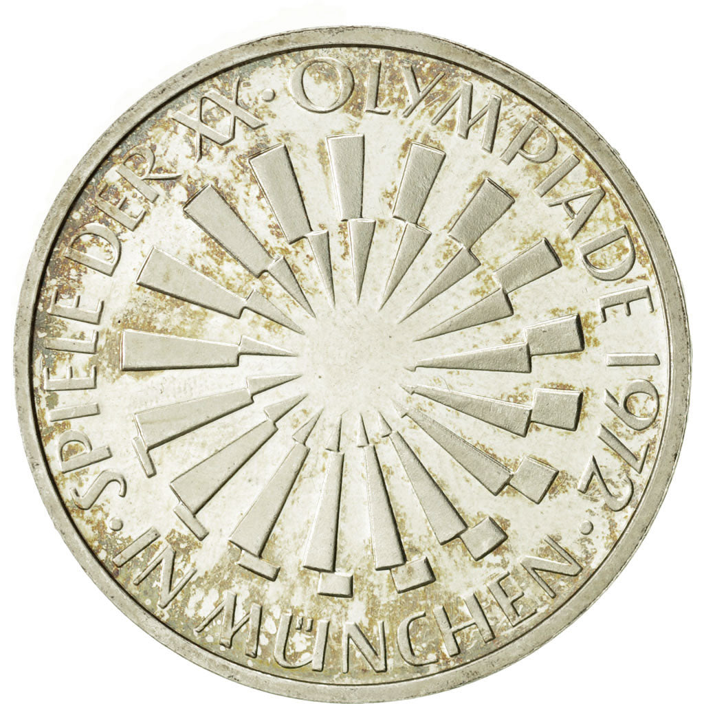 Coin, GERMANY - FEDERAL REPUBLIC, 10 Mark, 1972, Stuttgart, MS(63), Silver