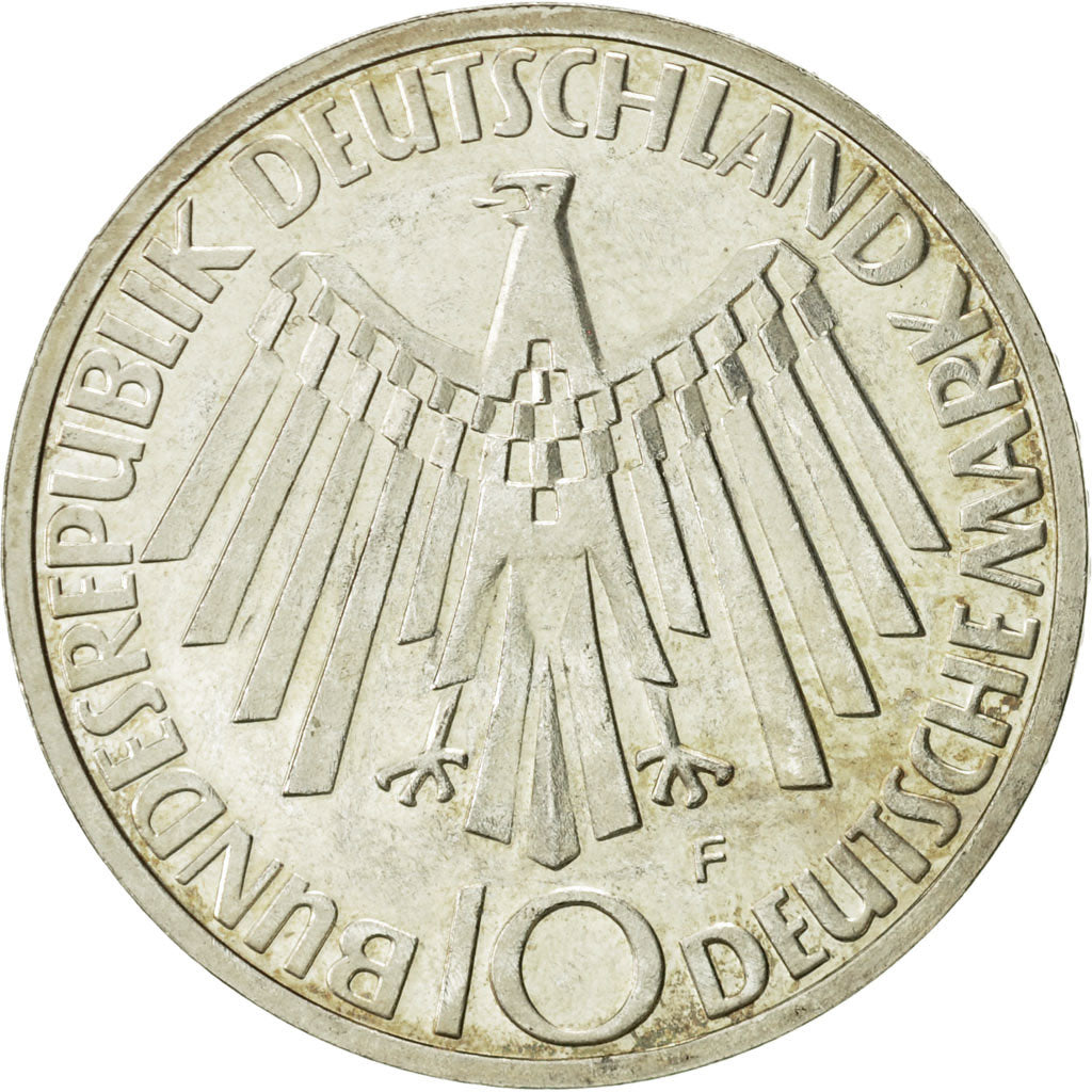 Coin, GERMANY - FEDERAL REPUBLIC, 10 Mark, 1972, Stuttgart, MS(63), Silver