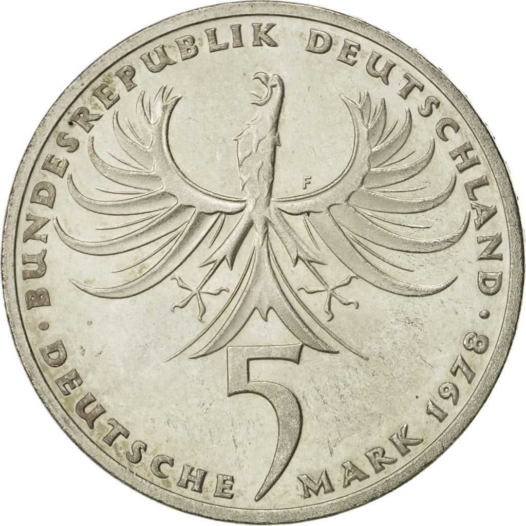 Coin, GERMANY - FEDERAL REPUBLIC, 5 Mark, 1978, Stuttgart, Germany, MS(60-62)