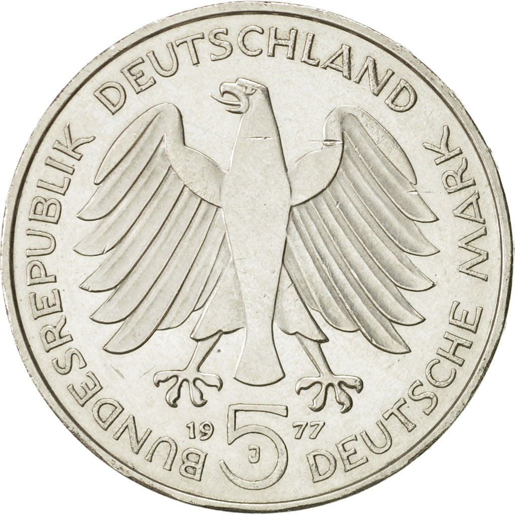 Coin, GERMANY - FEDERAL REPUBLIC, 5 Mark, 1977, Hamburg, Germany, MS(60-62)