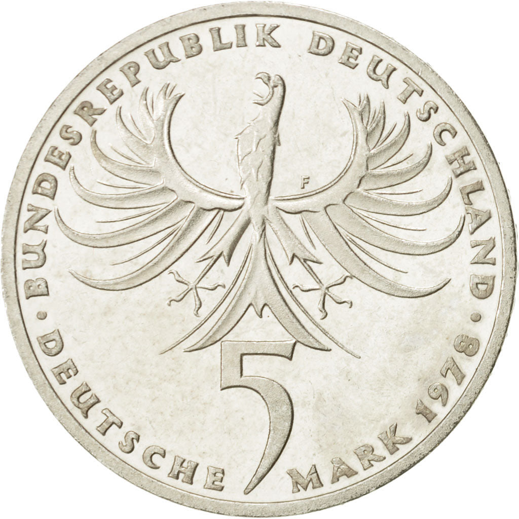 Coin, GERMANY - FEDERAL REPUBLIC, 5 Mark, 1978, Stuttgart, Germany, MS(63)