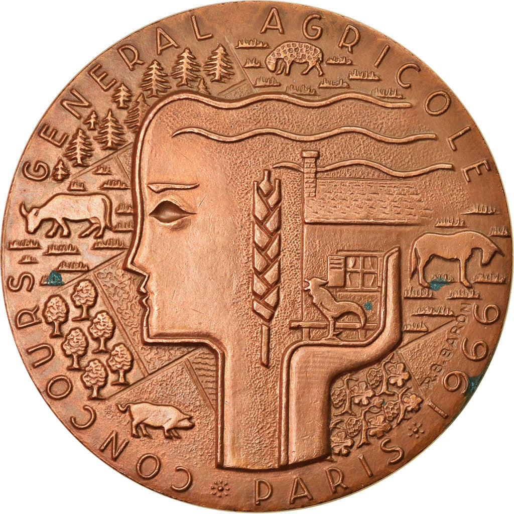 France, Medal, Salon International de l'Agriculture de Paris, 1966, Baron