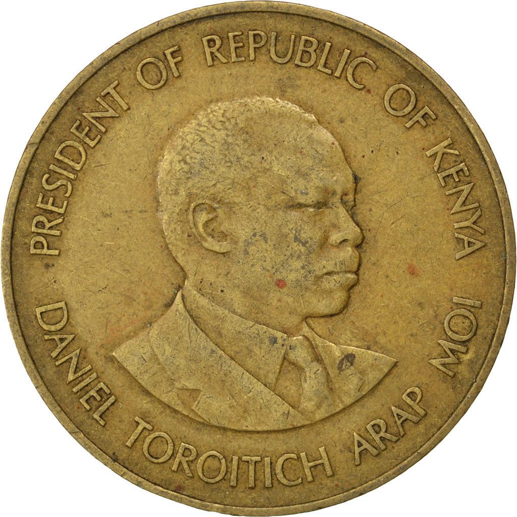 Moneta, Kenya, 10 Cents, 1984, BB, Nichel-ottone, KM:18