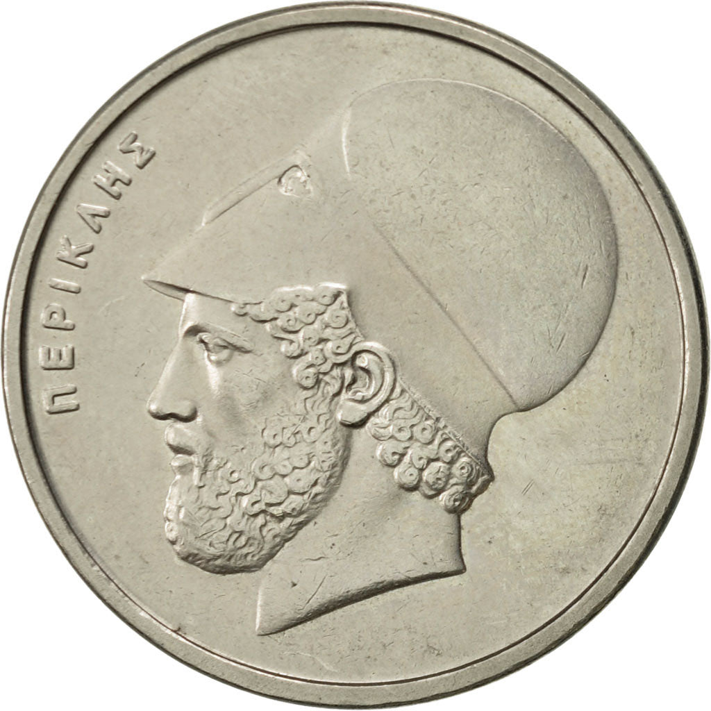 Coin, Greece, 20 Drachmes, 1988, AU(55-58), Copper-nickel, KM:133