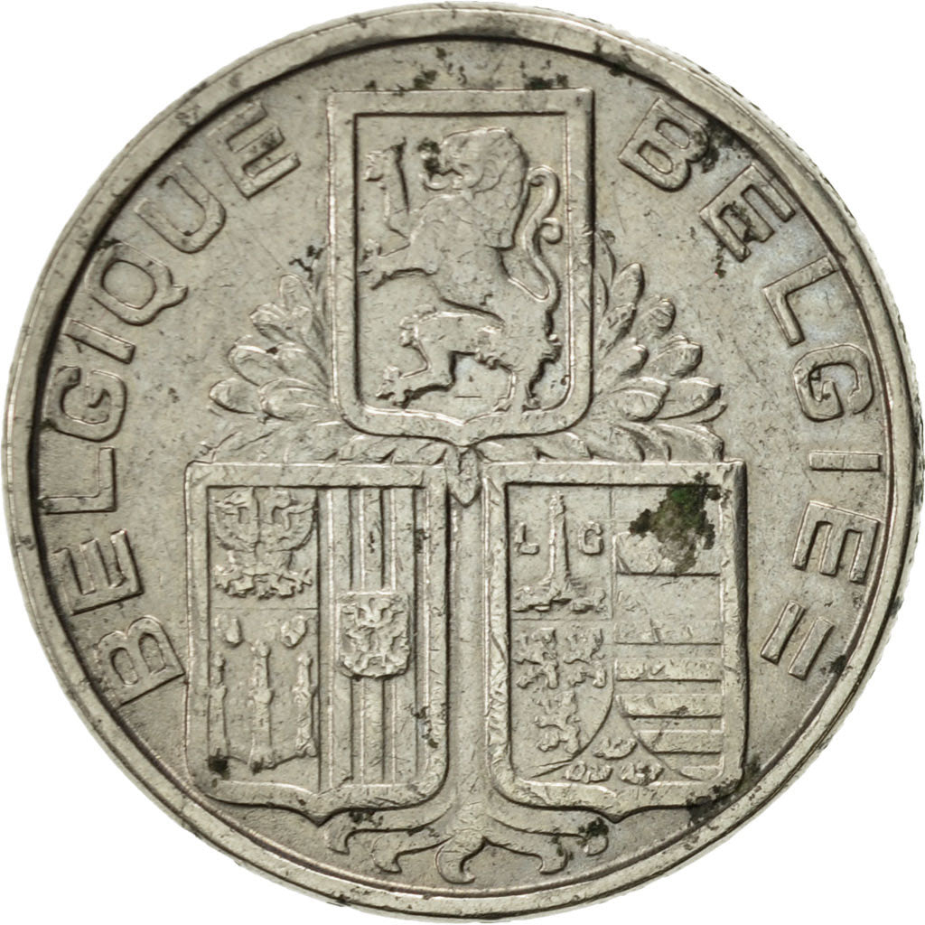 Belgium, 5 Francs, 5 Frank, 1938, Nickel, AU(55-58)