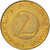 Moneta, Słowenia, 2 Tolarja, 1993, MS(63), Mosiądz niklowy, KM:5