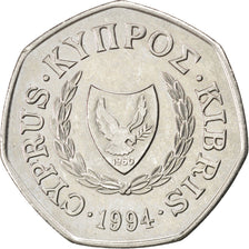 Moneta, Cipro, 50 Cents, 1994, SPL, Rame-nichel, KM:66