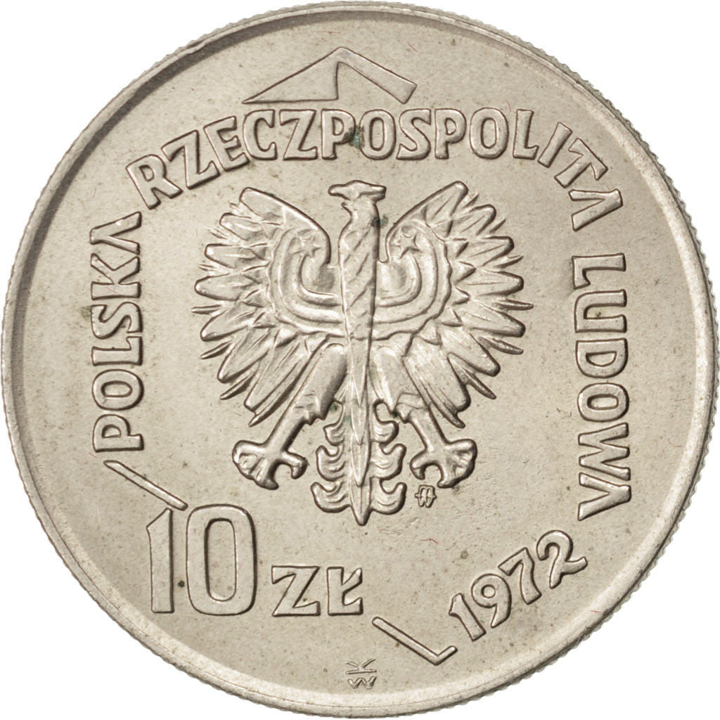 Coin, Poland, 10 Zlotych, 1972, Warsaw, EF(40-45), Copper-nickel, KM:65