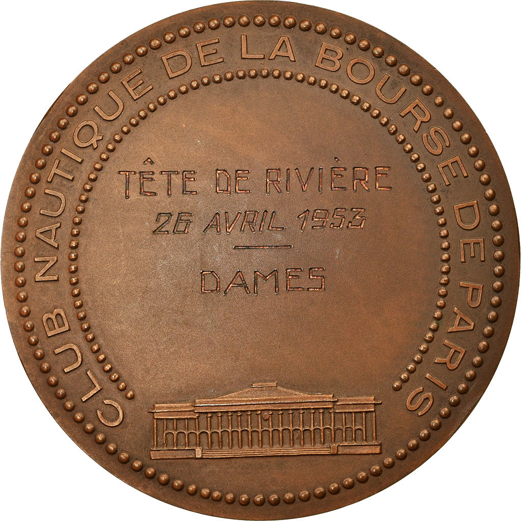 France, Médaille, Club Nautique de la Bourse de Paris, Shipping, 1953, Gibert