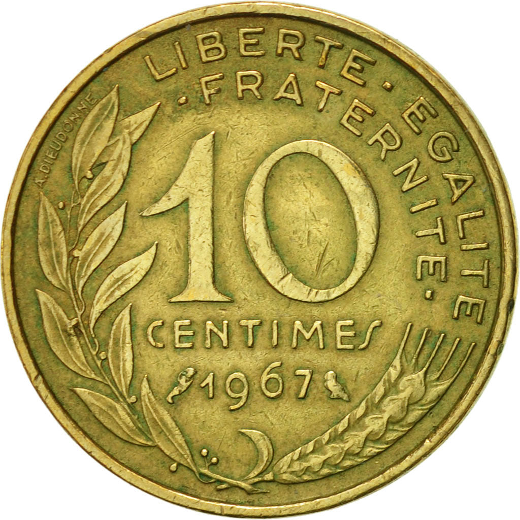 Monnaie, France, Marianne, 10 Centimes, 1967, Paris, TTB+, Aluminum-Bronze