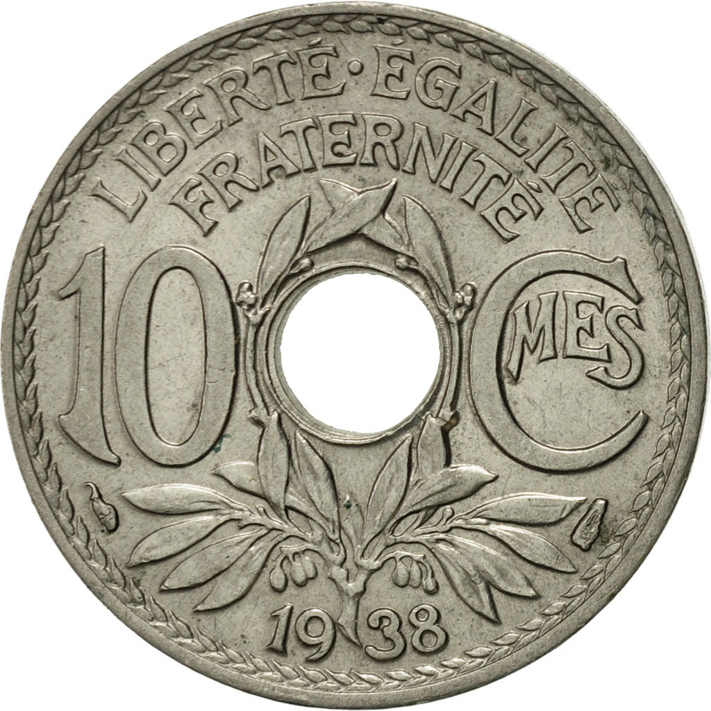 Coin, France, Lindauer, 10 Centimes, 1938, Paris, AU(55-58), Copper-nickel