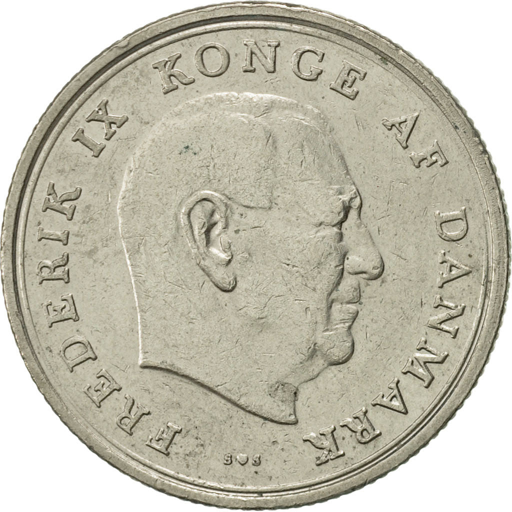 Monnaie, Danemark, Frederik IX, Krone, 1972, Copenhagen, TTB+, Copper-nickel