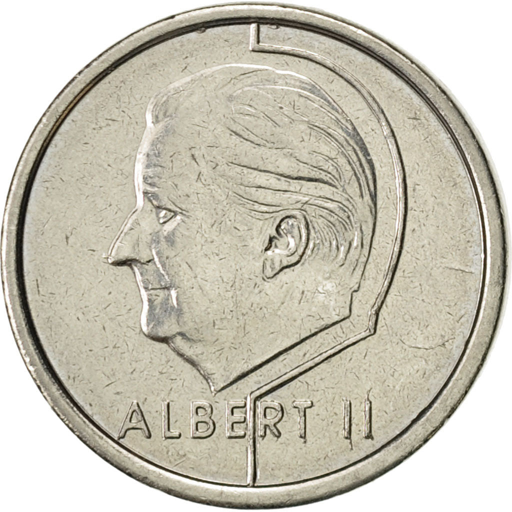 Coin, Belgium, Albert II, Franc, 1997, Brussels, AU(50-53), Nickel Plated Iron