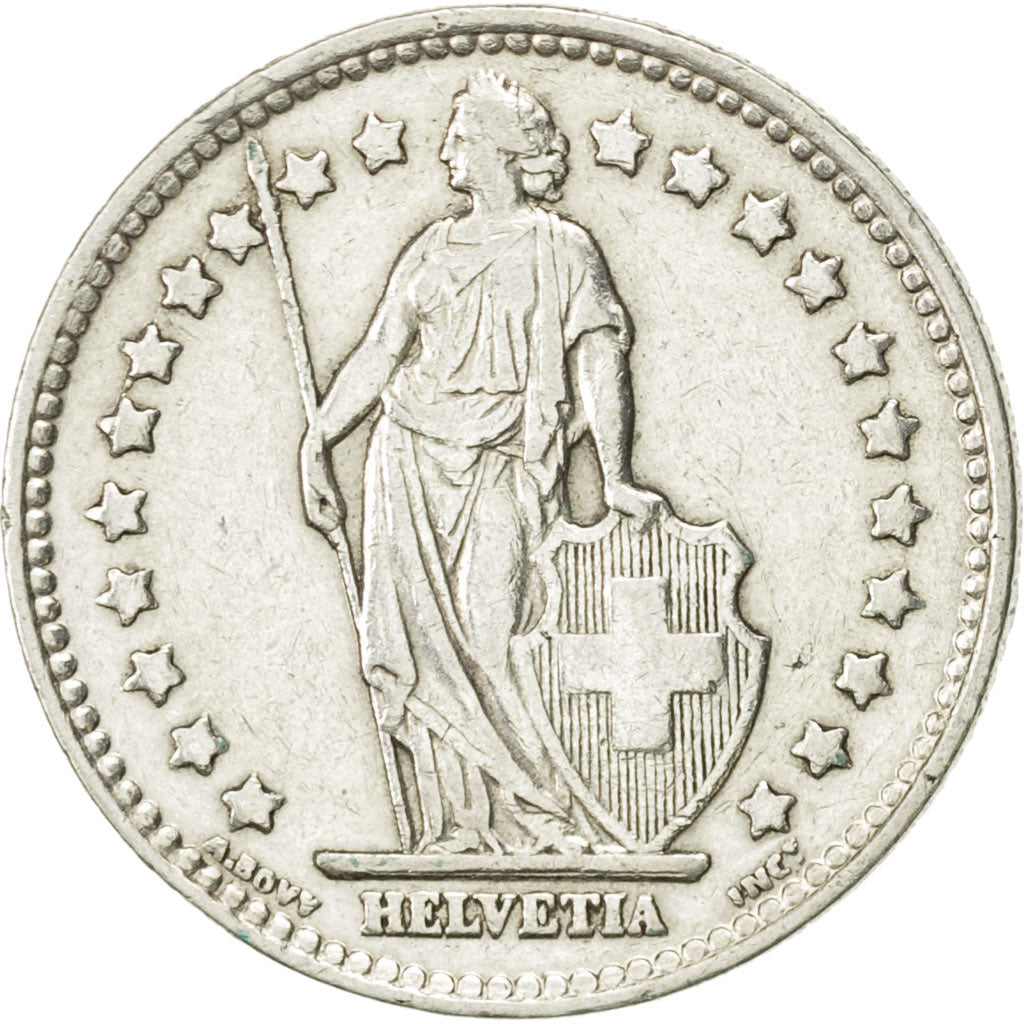 Coin, Switzerland, Franc, 1944, Bern, AU(50-53), Silver, KM:24